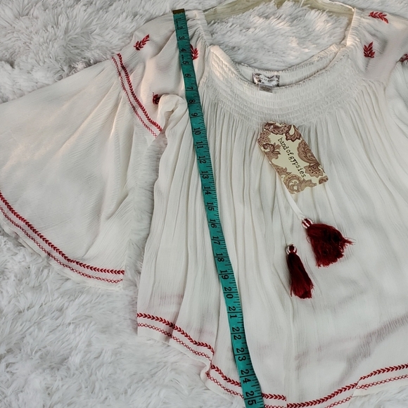 Band of Gypsies Boho Peasant Embroidered Top - Picture 9 of 14
